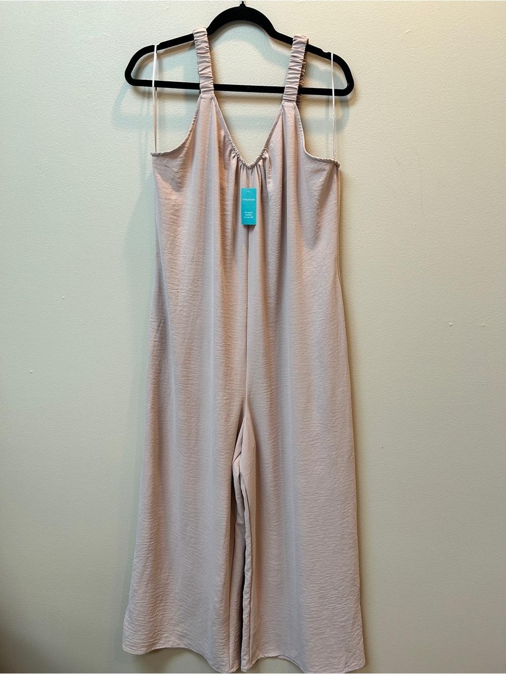 NWT Maurices Sleeveless Wide-Leg Jumpsuit in Light Blush